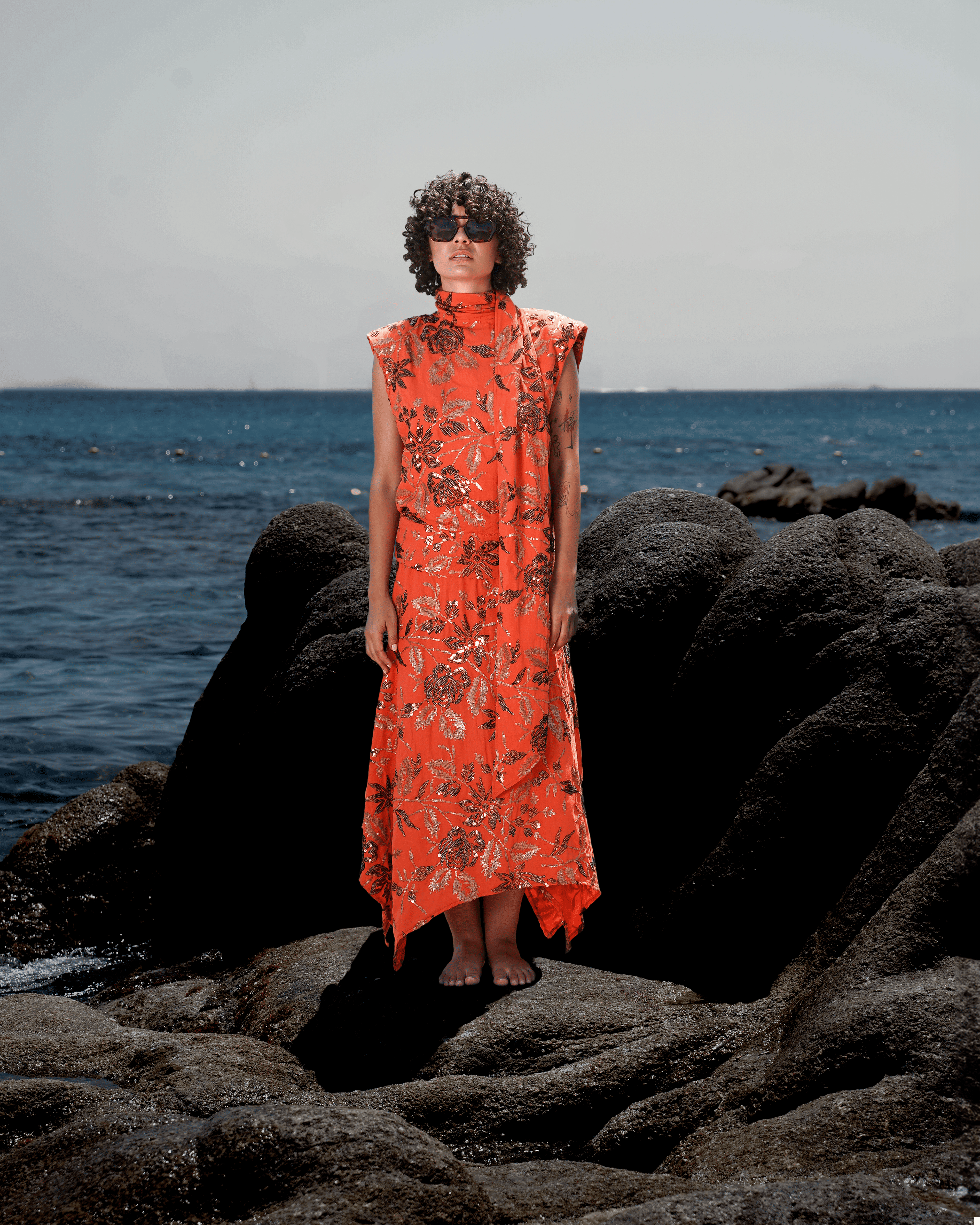 PALACE SKIRT LINEN SEQUINS