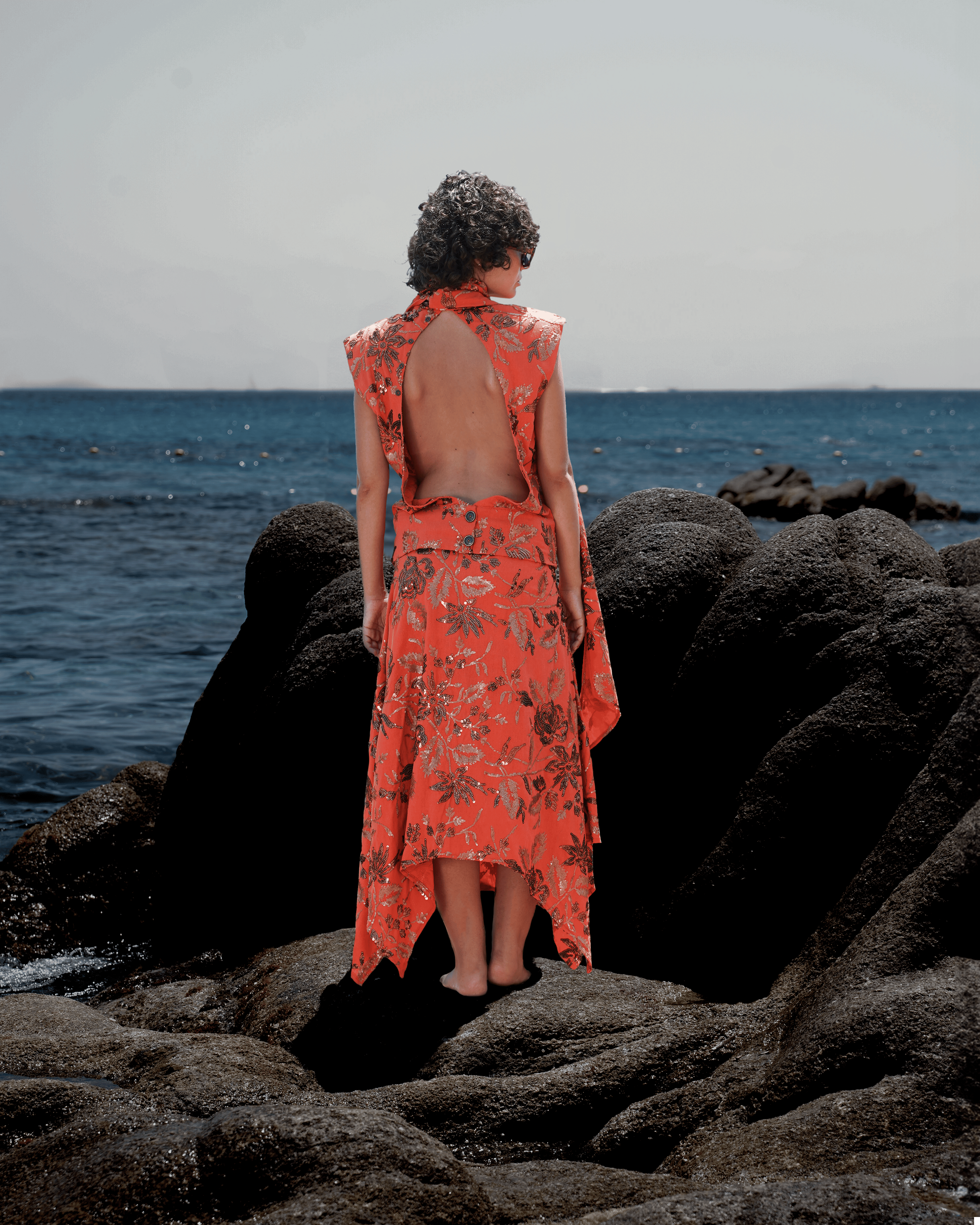 PALACE SKIRT LINEN SEQUINS