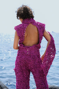 CELINE BLOUSE EMBROIDERED PETALS