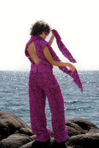 CELINE BLOUSE EMBROIDERED PETALS